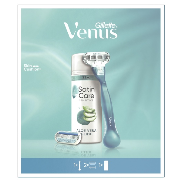 Подарунковий набір для жінок Gillette Venus Smooth Станок для гоління + 2 змінних леза + Гель для гоління