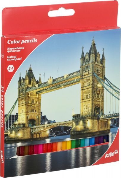 Олівці кольорові Міста 24 шт. K17-055-2 KITE