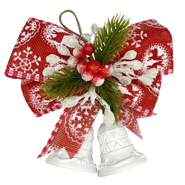 Украшение новогоднее MISLT Колокольчики с декором 20x13 см Bell3D00-0 