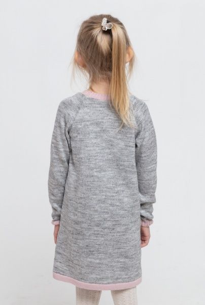 Туніка для дівчаток ART KNIT Серце р.98-104 сірий із рожевим 