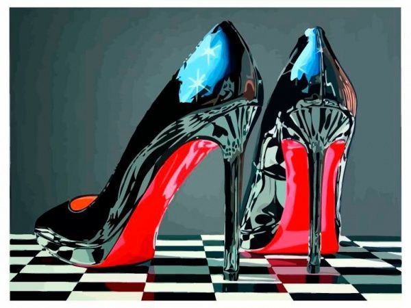 Картина по номерам акриловая живопись по номерам Туфли Rosa Start 