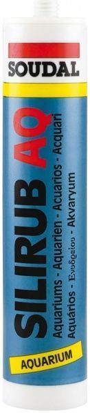 Клей-герметик силиконовый SOUDAL SILIRUB AQ для аквариумов 310мл прозрачный
