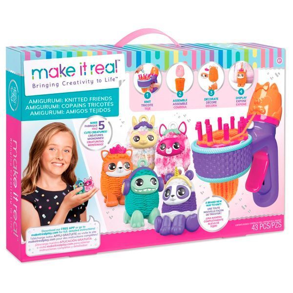 Набор для вязания амигуруми Make it Real Замечательные зверушки MR1513