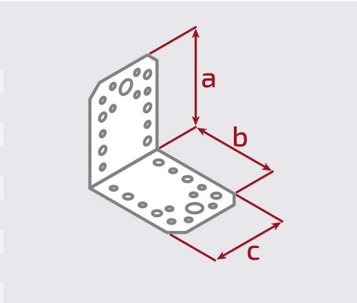 Кутник перфорований Profstal рівносторонній 90x90x65 мм 2 мм