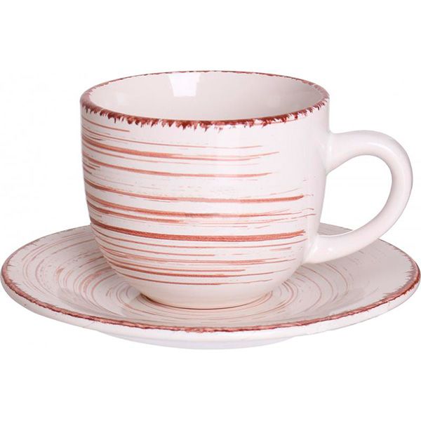 Чашка з блюдцем Antique White 220 мл Bella Vita