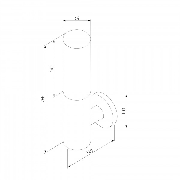 Светильник консольный Strotskis 60 Вт черный 1418 TECHNO (чорний) 