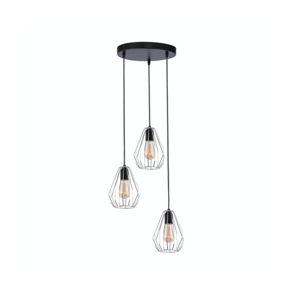 Подвес TK Lighting Brylant 3x60 Вт E27 хром/черный 801 