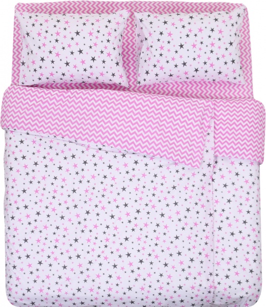 Комплект постільної білизни Pink Stars сімейний UP! (Underprice) 