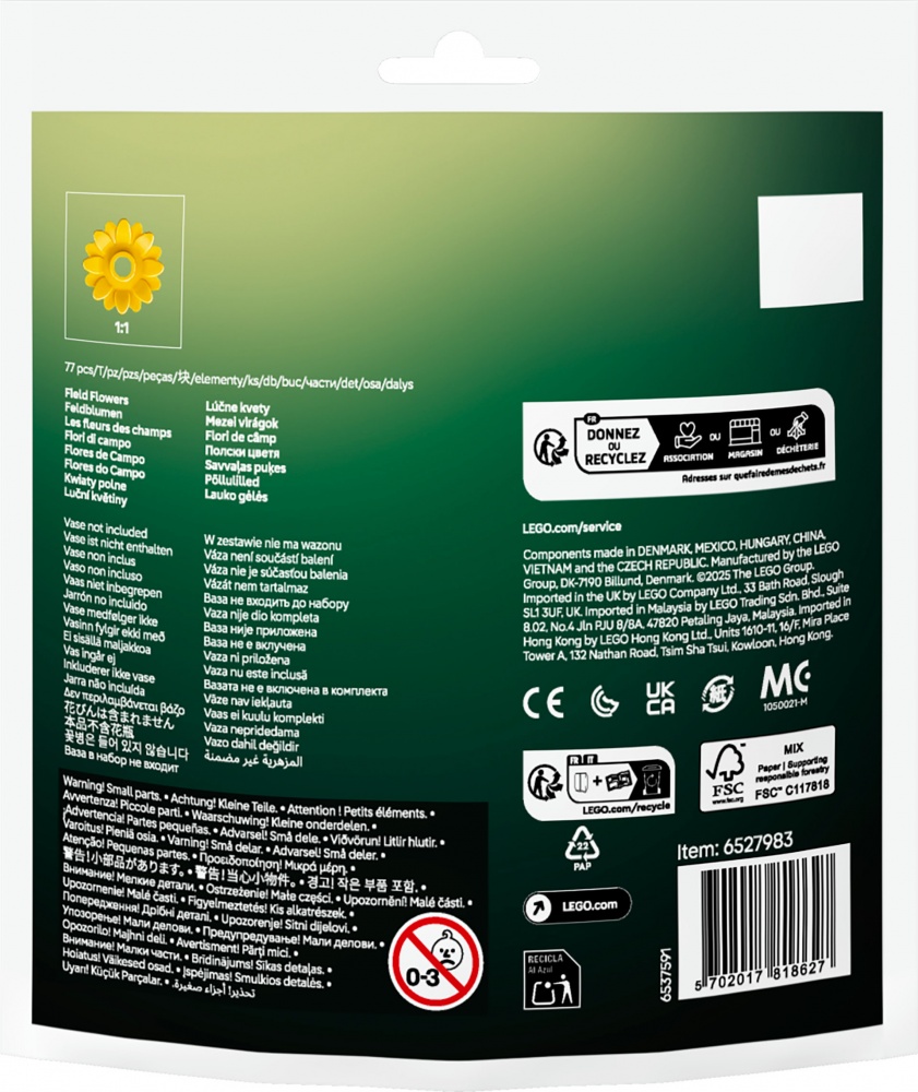 Конструктор LEGO Botanical Полевые цветы 30701