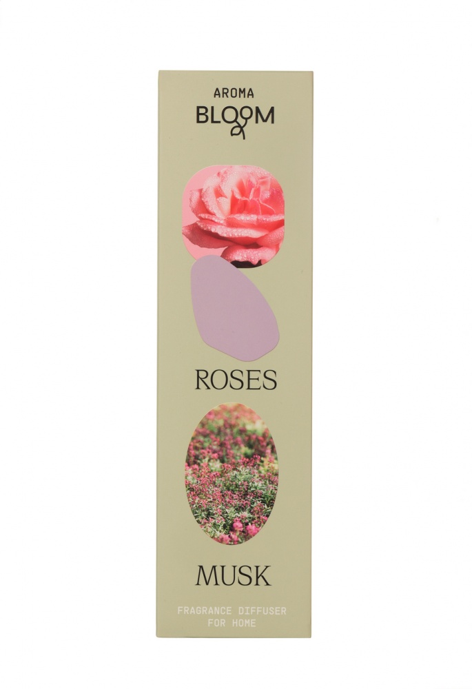 Аромадиффузор с палочками Aroma Bloom Roses musk 100 мл