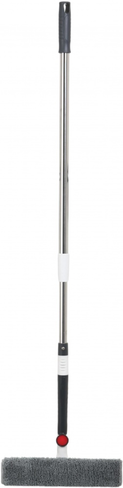 Швабра для вікон та дзеркал OBERY зі склизом 2в1 28 см сірий