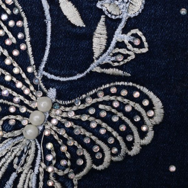 Джинсы Beren Style с бабочкой утепленные р.122-128 2142 