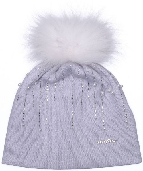 Шапочка детская для девочки Pompona р.54-56 серо-голубой 20 Z P 25 