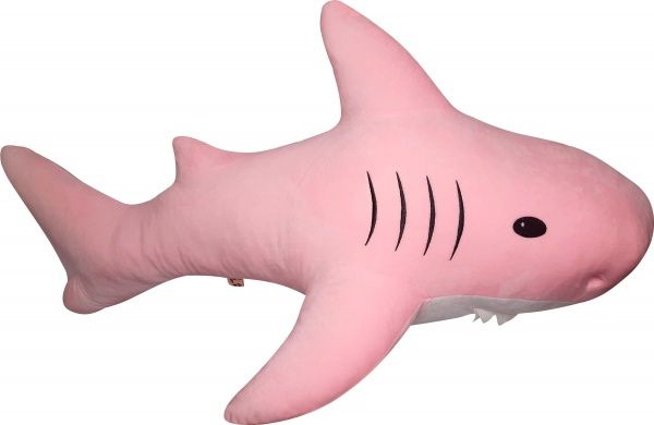 Мягкая игрушка Анна Акула розовая 80 см