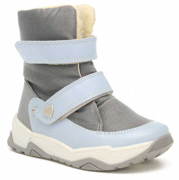 Полуботинки для девочек BARTEK 14077006 р.28 серый с голубым 