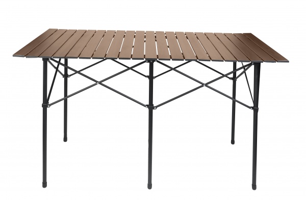 Стол раскладной 70x124 см коричневый 