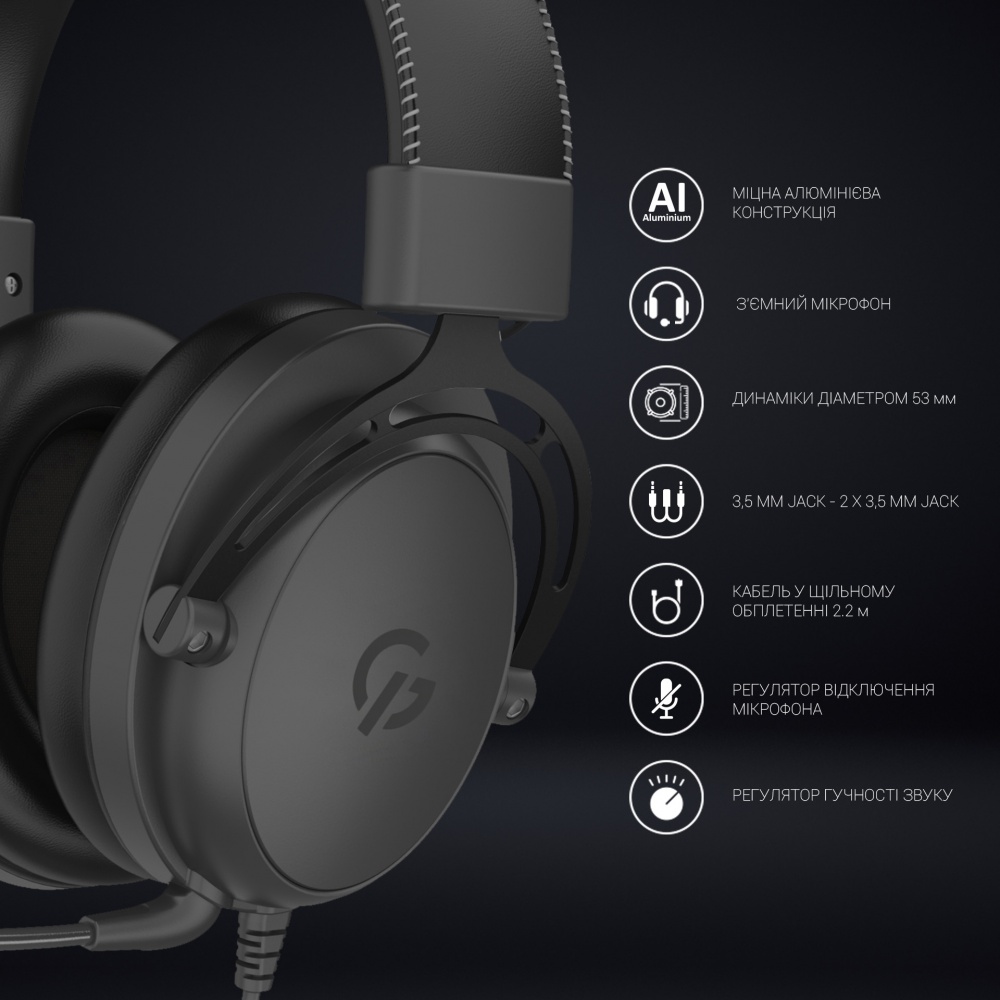 Гарнітура ігрова GamePro HS1050 black (HS1050)