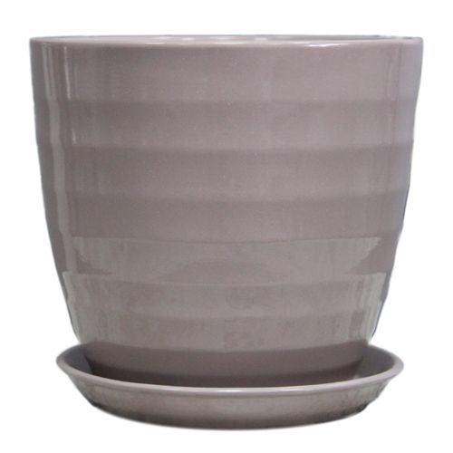 Горщик керамічний Оріана-Запоріжкераміка Обруч глянець круглий 8,5л аметист 