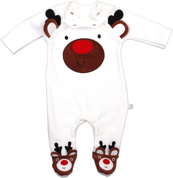 Комбинезон Фламинго детский праздничный р.68 молочный 376-903 