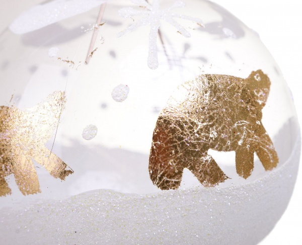 Шар новогодний Золотая серия d 80 мм в ассортименте