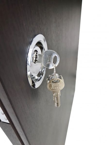 Двері вхідні Булат К-418 Гладка венге темний 2040x840мм праві