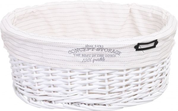 Кошик плетений Tony Bridge Basket з текстилем 40х32х17 см HQN20-1CD-3 