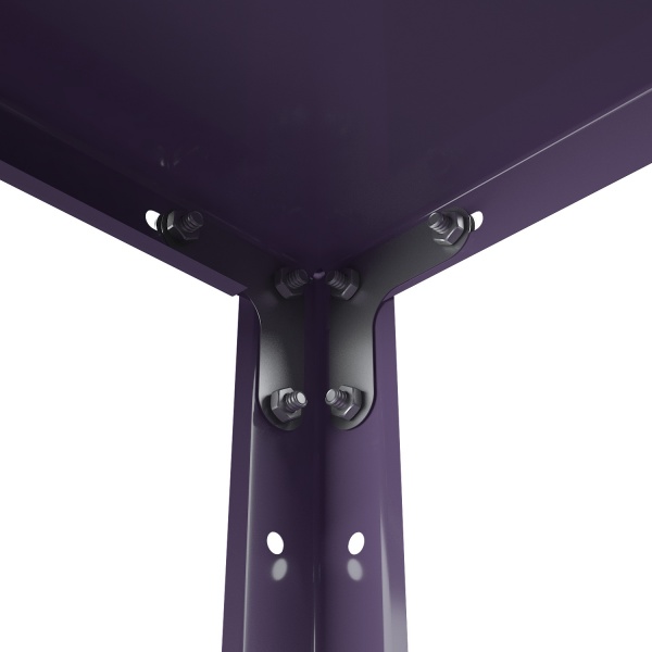 Стеллаж металлический Меткас РЕК сиреневый 1500x750x300 мм металл полка 4 шт. краска 