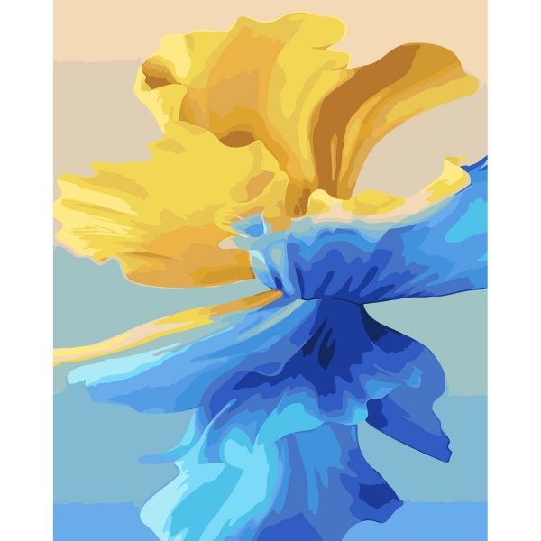 Раскраска по номерам Strateg Желто-голубой танец 30х40 см SS-6574