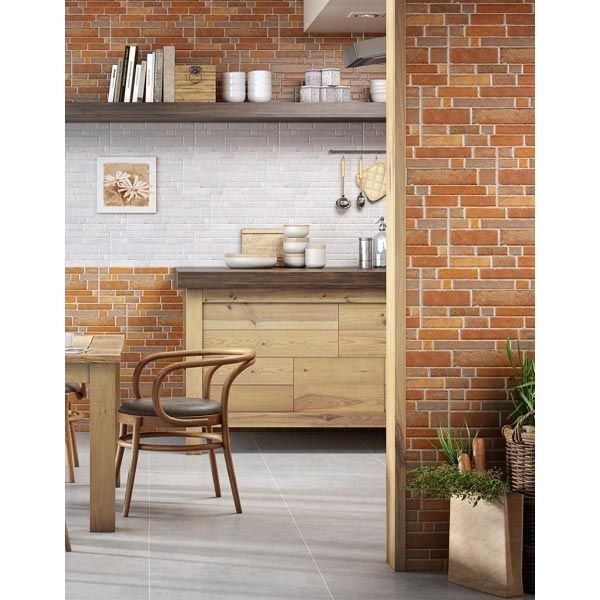 Плитка InterCerama BRICK сіра світла 50 071 23x50