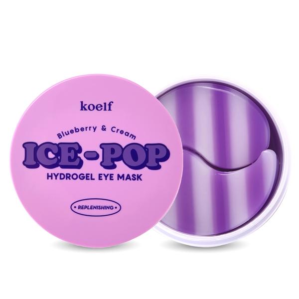 Патчі під очі Koelf з лохиною та вершками Blueberry & Cream Ice-Pop Hydrogel Eye Mask 60 шт.