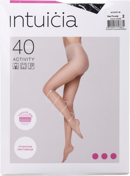 Колготки Интуиция Activity 40 den Black р. 2 черный 1 шт. 