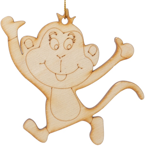 Елочная игрушка Веселая обезьянка 6355 11,5 см 