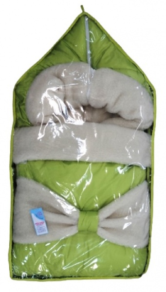 Конверт для новорожденных унисекс К405 р.56-62 бежевый 