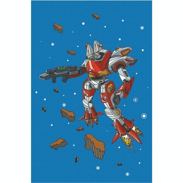 Холст на картоне с контуром Робот 20х30 см Rosa Start 