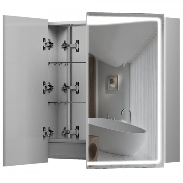 Дзеркальна шафа Aquarius Савойя з LED-підсвічуванням 80 білий 