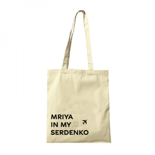 Экосумка Mriya 42х38 см бежевая