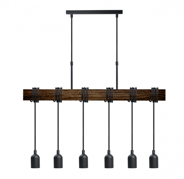 Світильник підвісний TK Lighting Rеdziny 6xE27 чорний 