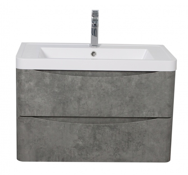 Тумба подвесная Aqua Rodos Vista серый мрамор с умывальником Ваr 75 см