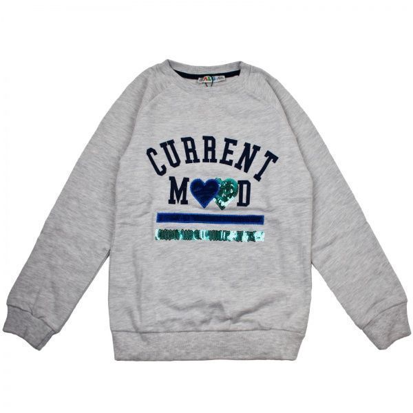 Свитшот ALG 78646 р.152 светло-серый 