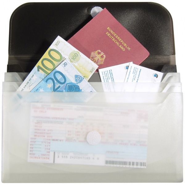 Папка-конверт А4 на 4 отделения 1429-12-a голубая Axent