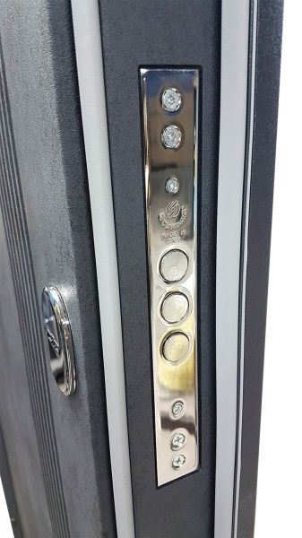 Двері вхідні Булат Престиж 172 бетон антрацит 2050x950мм праві