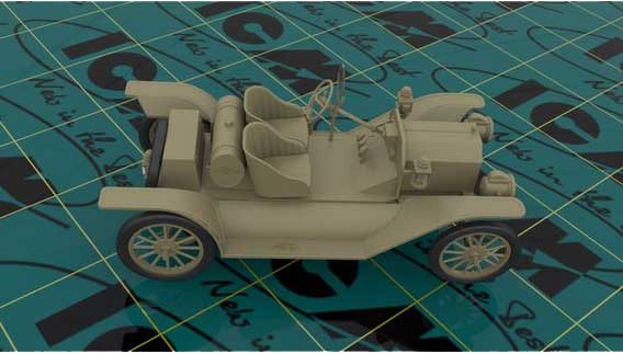 Сборная модель ICM американский спортивный автомобиль T1913 (4823044405145) 1:24