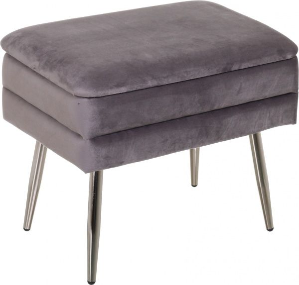 Сундук-пуф Yves 50х34,5х42 см тепло-серый 