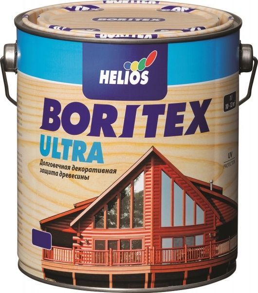 Лазур Helios Boritex Ultra 3 тік шовковистий мат 0,75 л