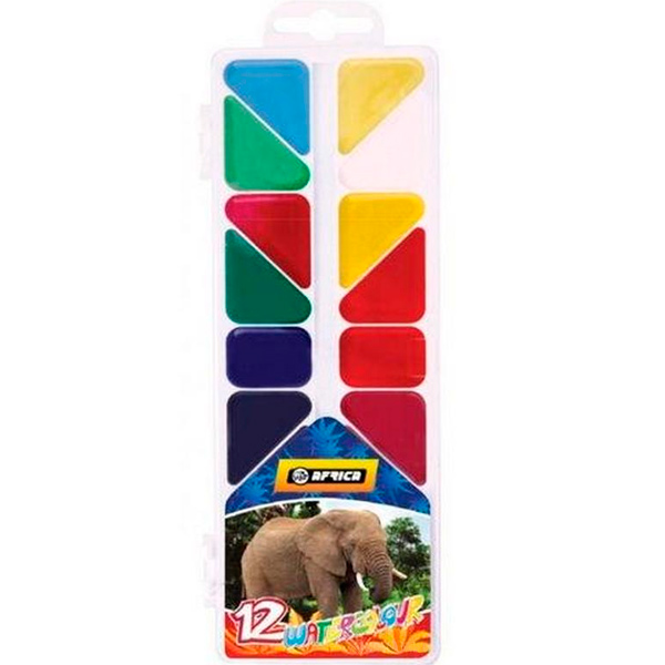Акварель медова AFRICA н/с 12 кольорів E60112 Economix