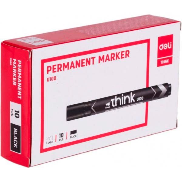 Маркер перманентний Deli 1-5 мм EU10020 чорний