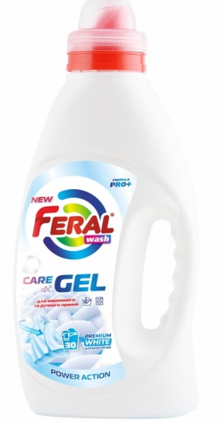 Гель для машинной и ручной стирки Feral для белых вещей 1,5 л 