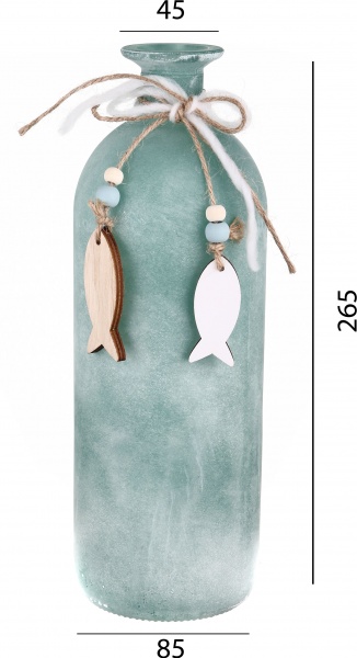 Набір ваз HOFF скляних Ocean breeze 3 шт бірюзовий/коричневий/білий 