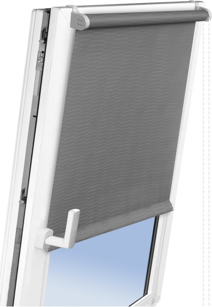 Ролета мини Delfa Жаккард Модерн 57x170 см серая 