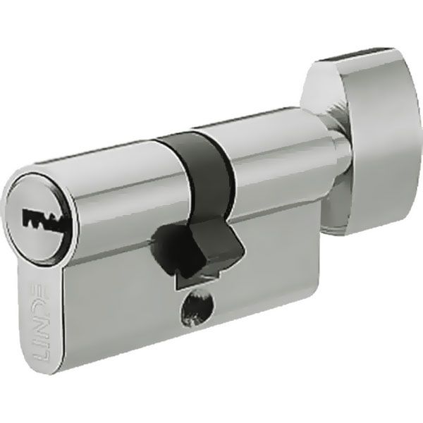 Цилиндр Linde A6P 35x35 ключ-вороток 70 мм полированный хром